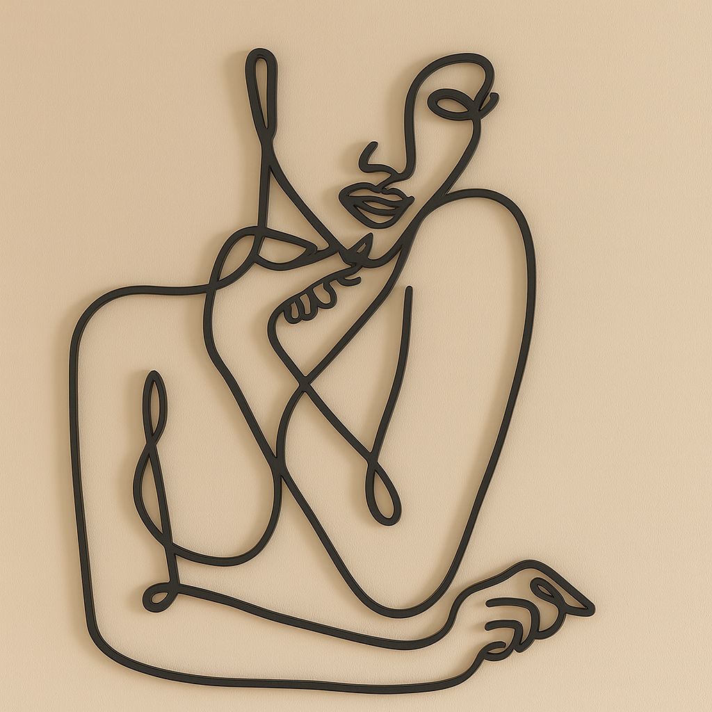 Minimalist Female Body Line Wall Art