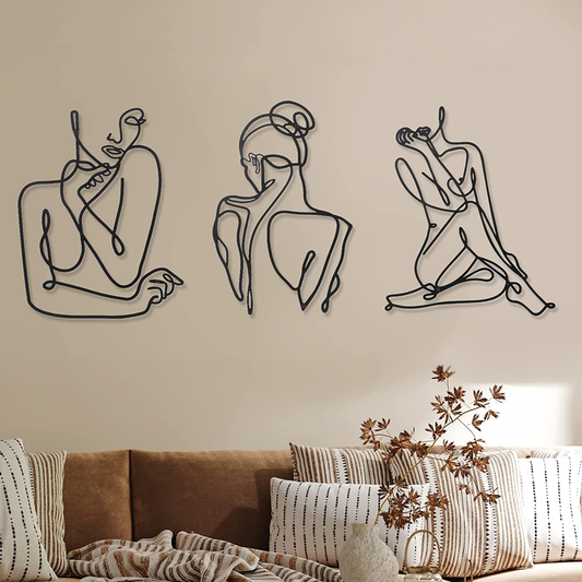 Minimalist Female Body Line Wall Art