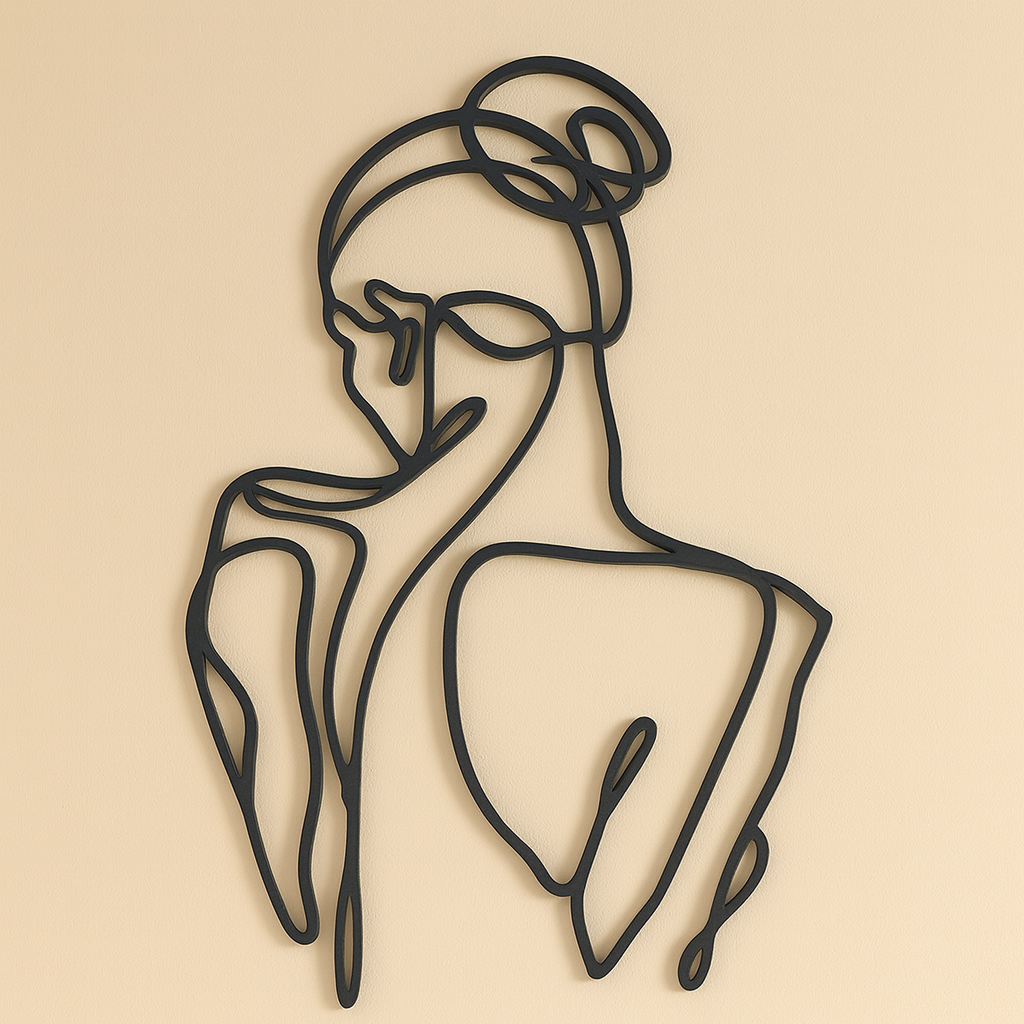 Minimalist Female Body Line Wall Art