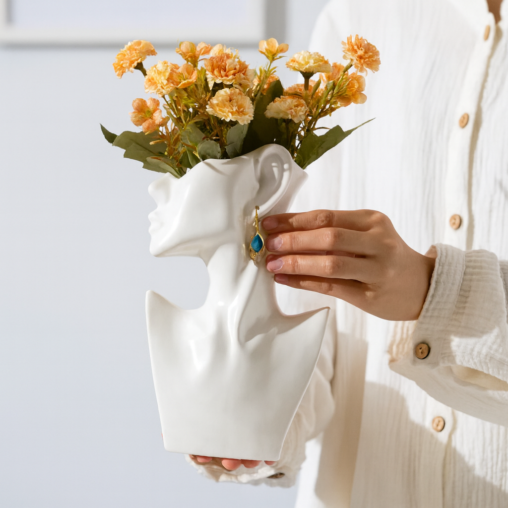 Ceramic Vase with Earring