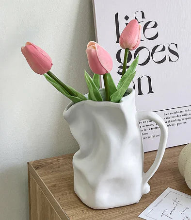 Wrinkled Ceramic Vase