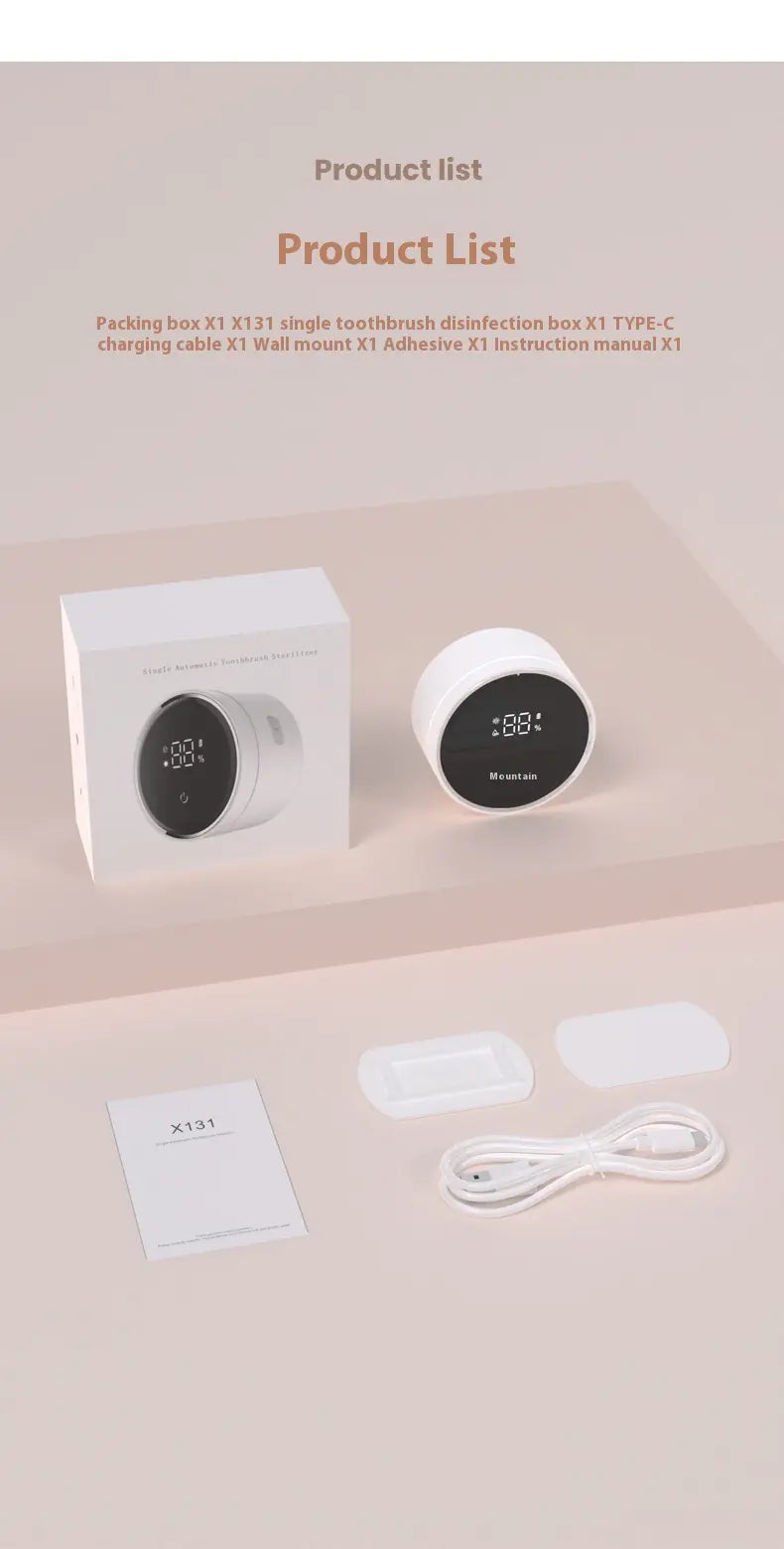 USB Wall-Mounted Smart Toothbrush Sterilizer