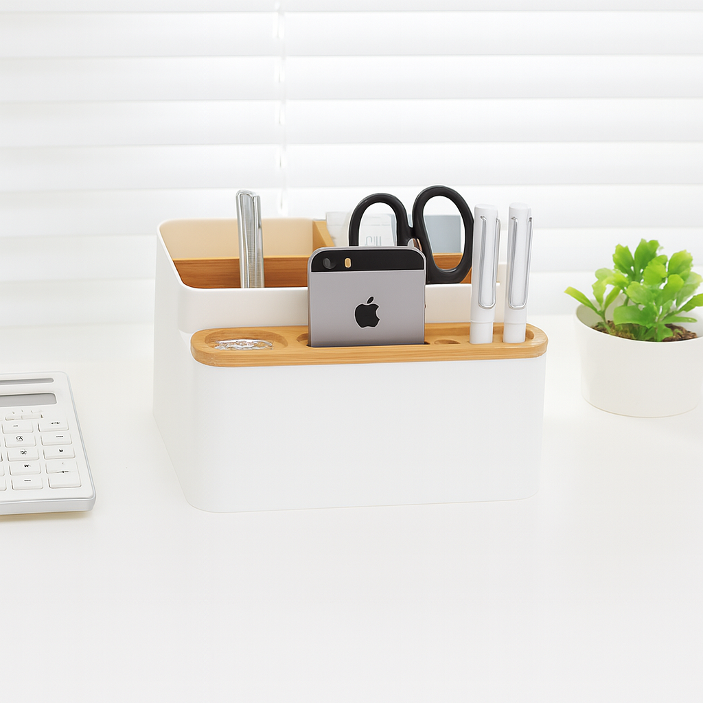 Minimalist Bamboo and PS Organizer