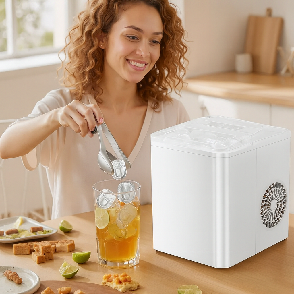 Portable Self-Cleaning Ice Maker