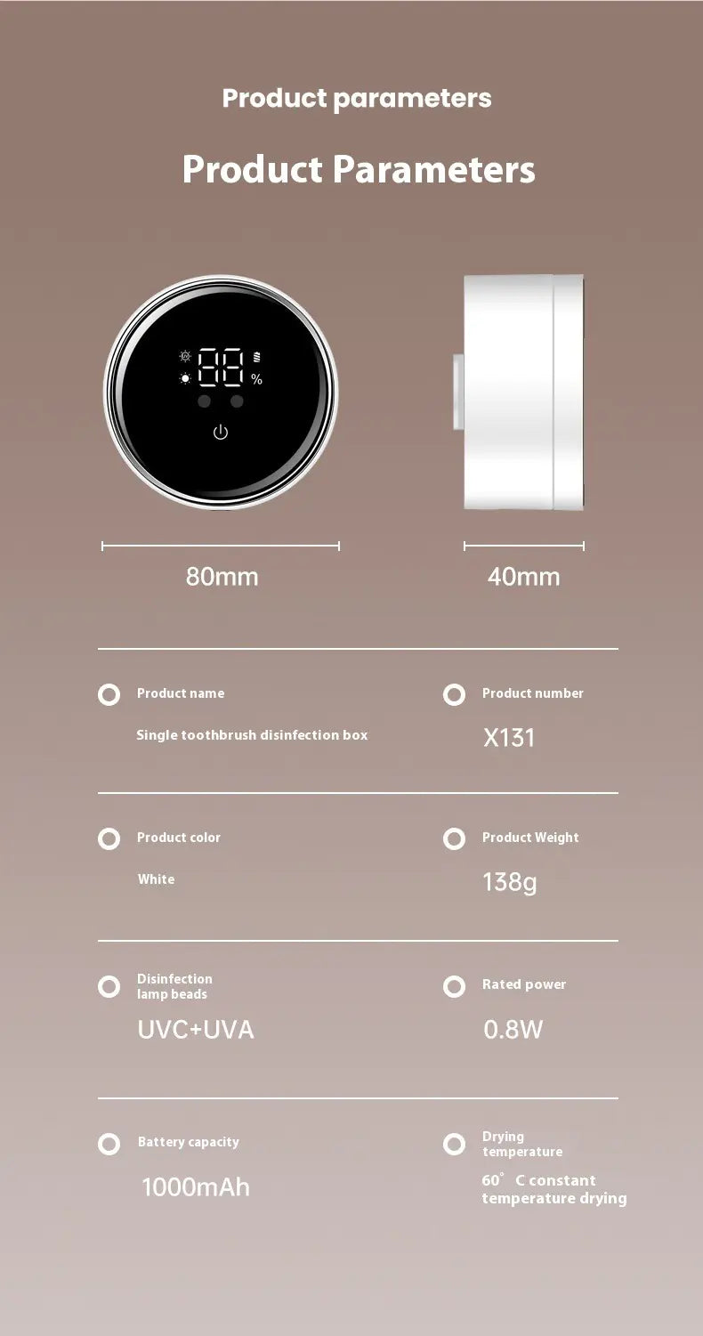 USB Wall-Mounted Smart Toothbrush Sterilizer